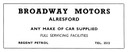 BROADWAY MOTORS