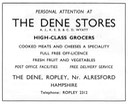 DENE STORES - Grocer