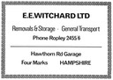 E. E. WITCHARD - Haulage Contractor