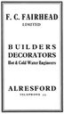 F. C. FAIRHEAD - Builder & Decorator