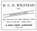 H. C. N. WILSTEAD - Chemist