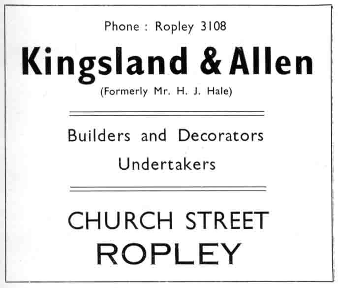 KINGSLAND & ALLEN - Builder & Undertaker