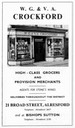 W. G. & V. A. CROCKFORD - Grocer