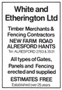 WHITE & ETHERINGTON - Timber Merchants